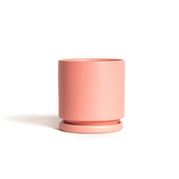 Bubblegum Gemstone Cylinder Pot with Water Tray